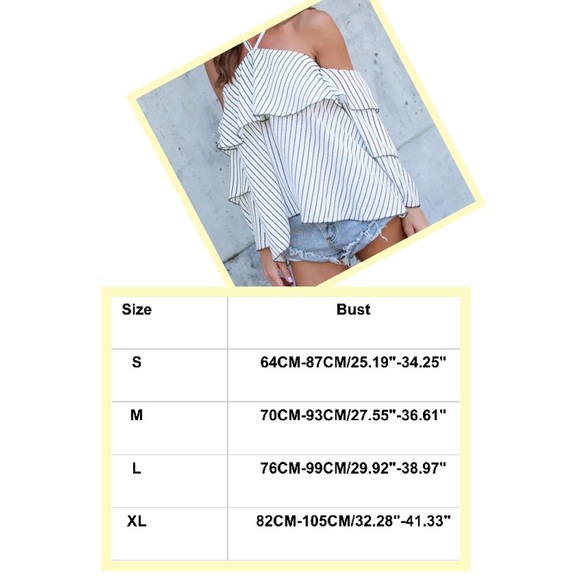 🎉HP🎉 Tiered Sleeve Cold Shoulder Halter Blouse - Picture 8 of 8